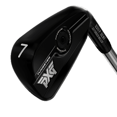 Photo showing the PXG Gen 7 P iron in black from the front