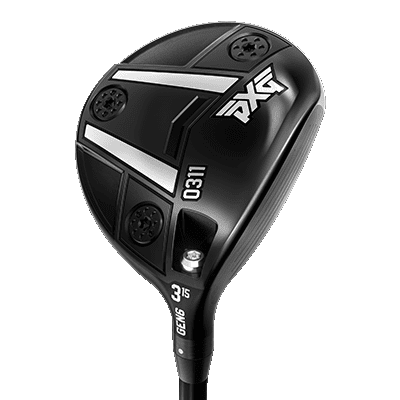 black PXG Gen 6 XF Fairway Wood club head from the side