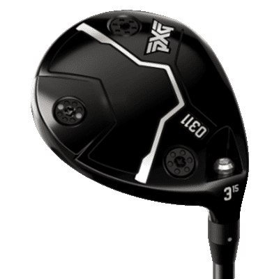 black PXG Black Ops Fairway Wood club head from the bottom