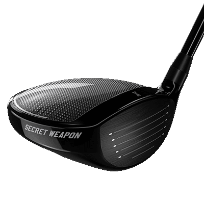 Photo showing the PXG Secret Weapon Mini Driver from the side with the club face in focus