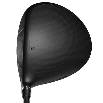image displaying a Cobra DS ADAPT MAX D driver from the top with the driver crown in focus
