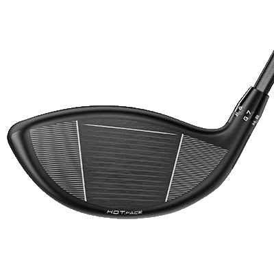image displaying a Cobra DS ADAPT MAX D driver from the side with the club face in focus