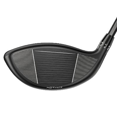 image displaying a Cobra DS ADAPT MAX driver from the side with the club face in focus