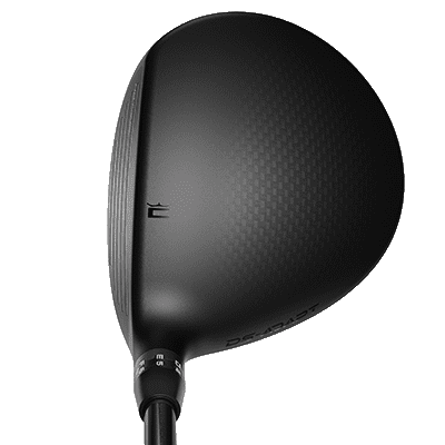 image displaying the Cobra DS Adapt MAX Fairway wood golf club from the top with the crown in focus