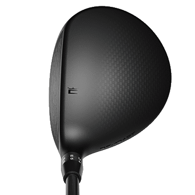 image displaying the Cobra DS Adapt X Fairway wood golf club from the top with the crown in focus