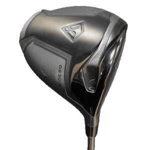 image displaying the dark silver and gray Helix 023DR Driver from the front