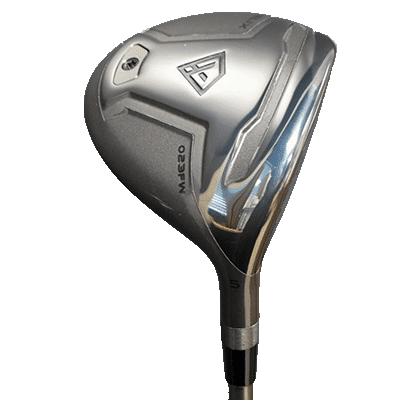image displaying the dark silver and gray Helix 023FW Fairway Wood from the front
