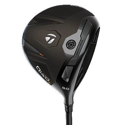 Black and matte bronze Taylormade Qi4D LS Driver from the front