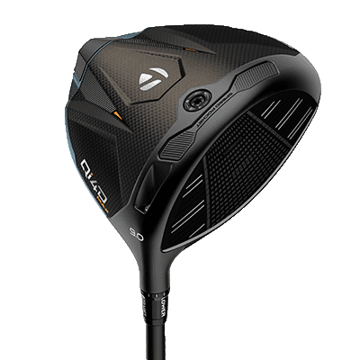 Black and matte bronze Taylormade Qi4D Max Driver from the side