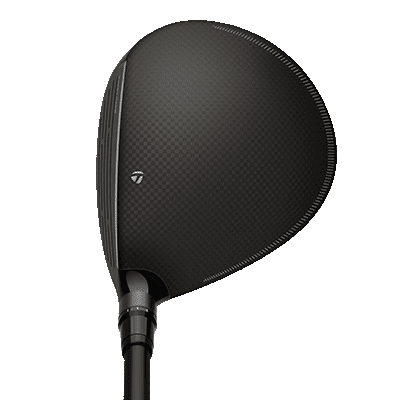 Black and matte bronze Taylormade Qi4D Fairway Wood from the top