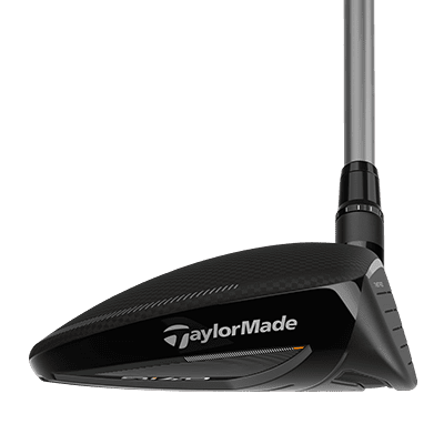 Black and matte bronze Taylormade Qi4D Max Lite Fairway Wood from the side