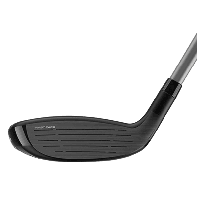 Black and matte bronze Taylormade Qi4D Max Lite Hybrid from the side