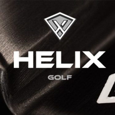 white Helix Golf logo on neutral background