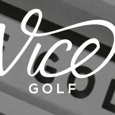 banner displaying the Vice Golf logo over an image of different Vice golf clubs