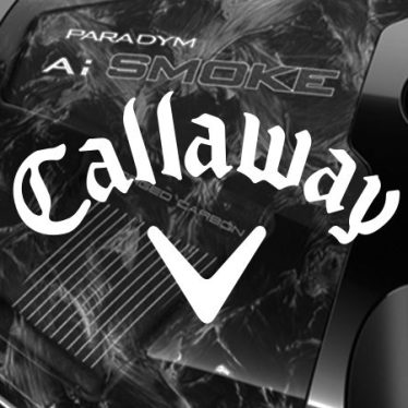 image displaying the white Callaway logo on a detail shot of the Callaway driver as the background