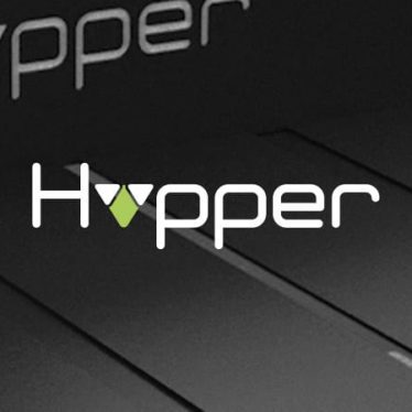 white and green Hopper logo on a neutral background